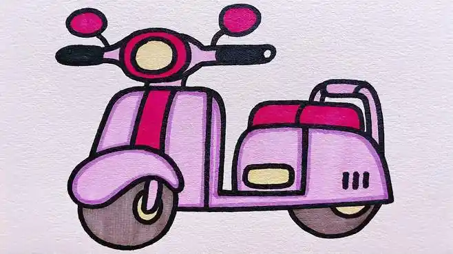 「电动车简笔画」粉粉可爱的电动车-母婴亲子视频-搜狐视频