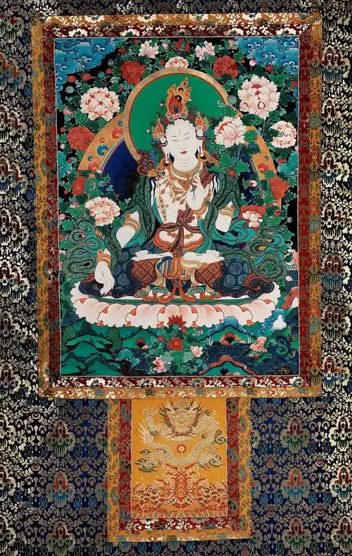 0273唐卡白度母坛城