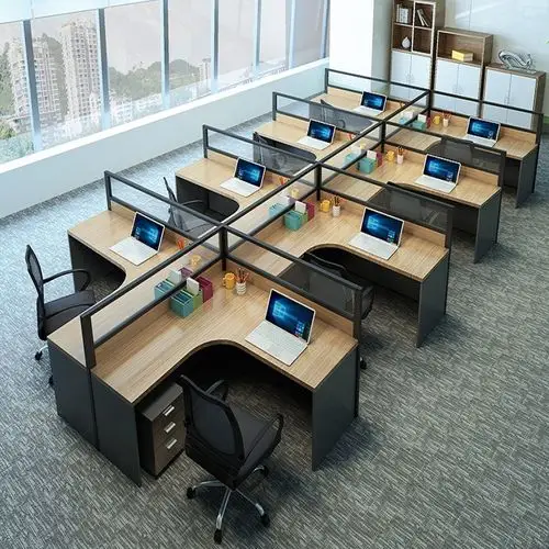 办公桌办公室家具简约现代4/6人位屏风卡位工位桌椅组合单人框架-报价