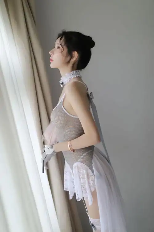 批发情趣女诱惑睡裙透视套装波纹条型网衣长裙内衣连身裙一件代发