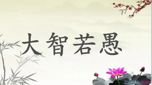 大智若愚的意思和造句