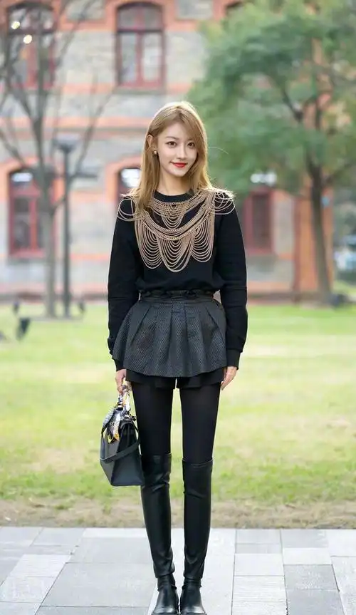 冬天的靴子怎么选美女选择过膝长靴显高显瘦时髦又暖和