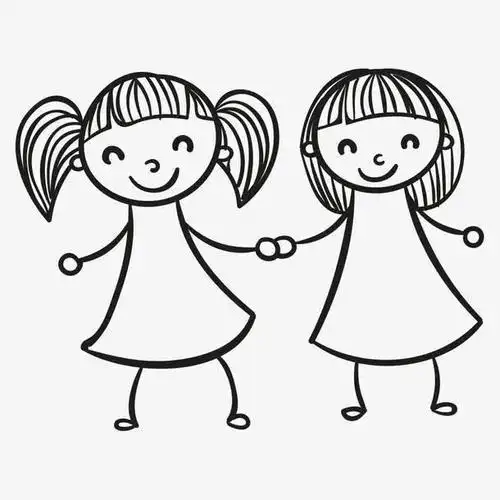 校园伙伴简笔画同学之间的友谊的简笔画友谊的小朋友简笔画