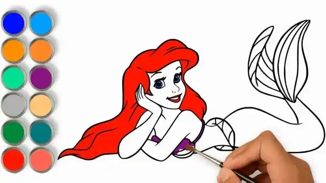 儿童简笔画:画画爱丽儿小姐