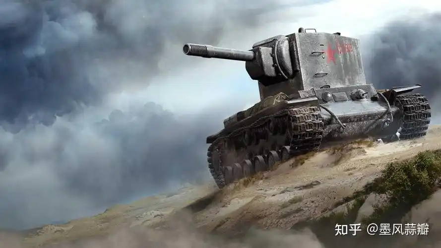 转瞬即逝的陆战之王苏联kv2重型坦克一辆坦克阻击了一个德国装甲师