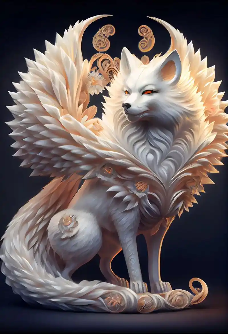 我生来就高山而非溪流#ai绘画 #九尾狐 #手机壁纸  - 抖音