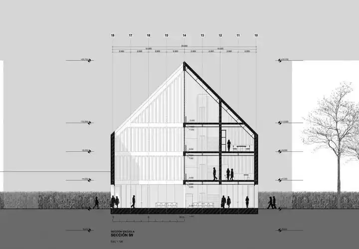 分析图:建筑剖面