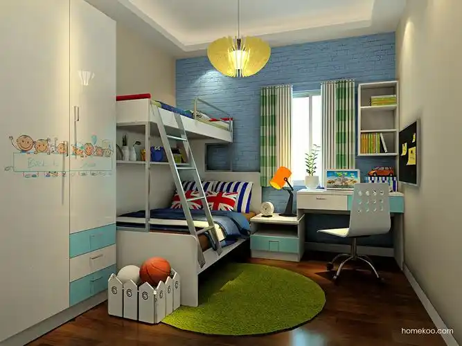 儿童房装修效果图_男孩的趣青少年房效果图b20994_尚品宅配