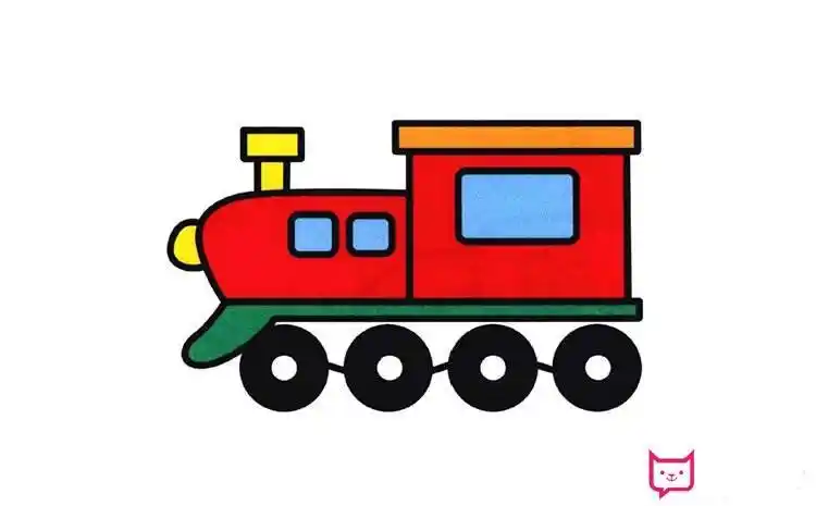 小汽车简笔画彩色 马路上的小汽车简笔画彩色