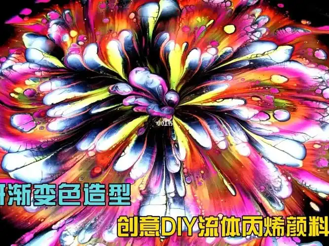 老龚diy创意工坊  #流体画   #教程   #diy   #丙烯颜料