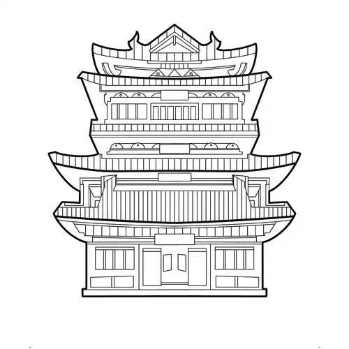 中国建筑线稿集合