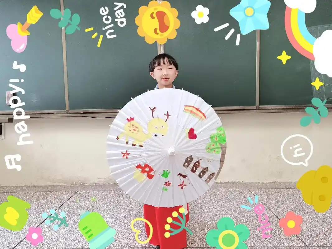 一年级油纸伞绘画画面太美了青春的酸与甜辛苦老师了