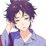 动漫男头像冷酷版染着紫色头像的帅气小男生