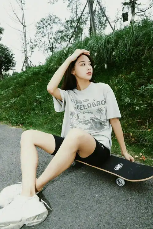 滑板少女的日常##滑板写真