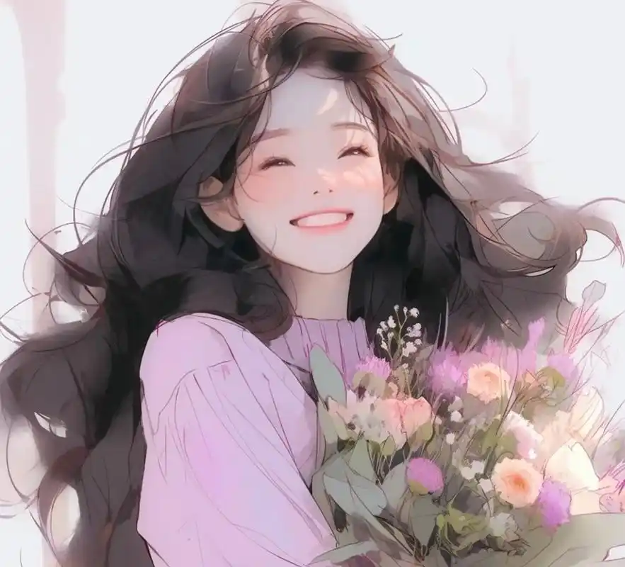 阳光灿烂的美少女头像:你笑颜如花,你微笑如阳,开心的像个孩子.