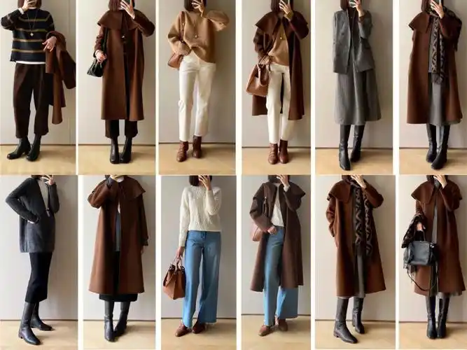 一衣多穿 |咖色大衣穿搭合集97
