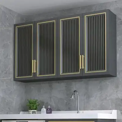 太空铝镜柜挂墙卫生间收纳一体置物架壁挂阳台柜子浴室边柜 原价1500