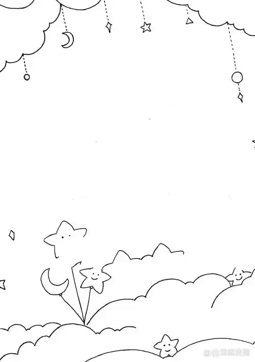 四年级下册繁星现代诗配画手抄报200