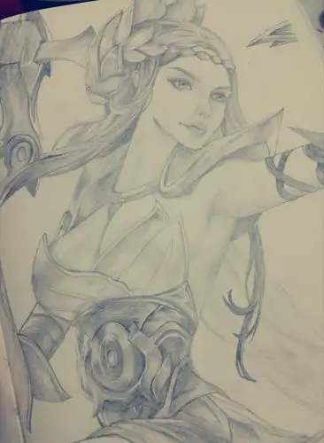 王者荣耀 英雄 虞姬 手绘