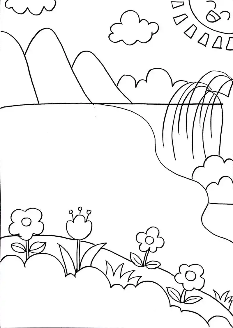 《春日》诗配画简笔画