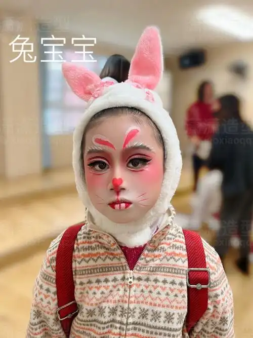 舞台妆  #长沙化妆  #动物妆容  #幼儿动物妆容  #小兔子妆容  #兔