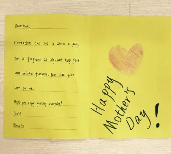 漂亮了我们的英语母亲节贺卡