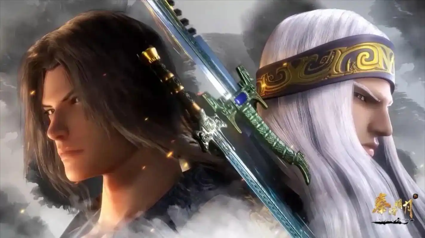 八月壁纸——《秦时明月》鬼谷纵横 盖聂,卫庄 黑发白衣,黑衣白发 纵