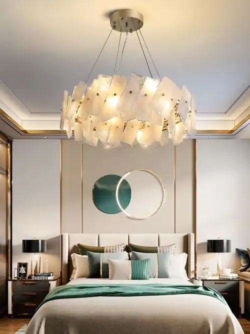 吊灯北欧轻奢客厅灯具2021年新款现代简约玻璃网红客厅吊灯