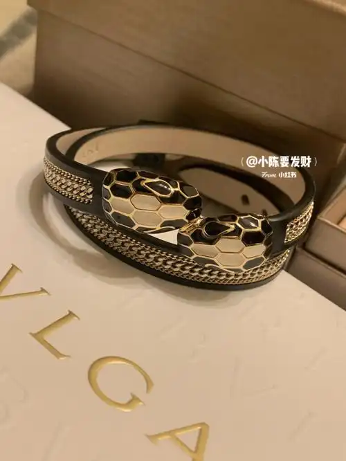 宝格丽双蛇头黑色手镯73