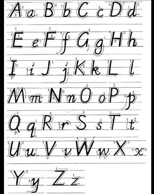 26个英文字母格式写法及练习答案