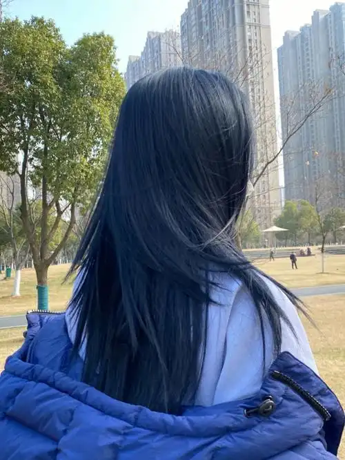 不用漂的蓝黑色染发