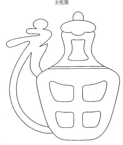 空心福字简笔画图片搜索