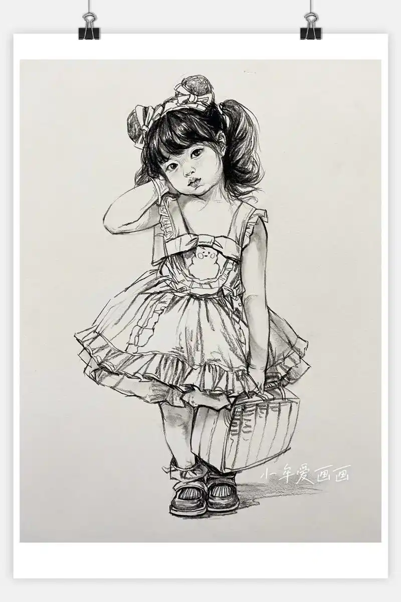 速写人物 #小孩 #画画 #手绘 #小孩子的 - 抖音