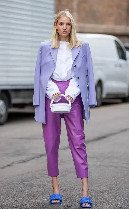 花娜/ 香芋紫色如何演绎大牌,高级感 (配图)