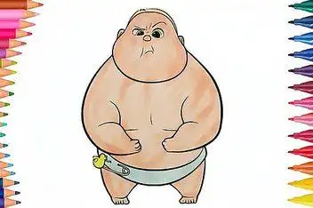 小胖子简笔画_百度视频搜索