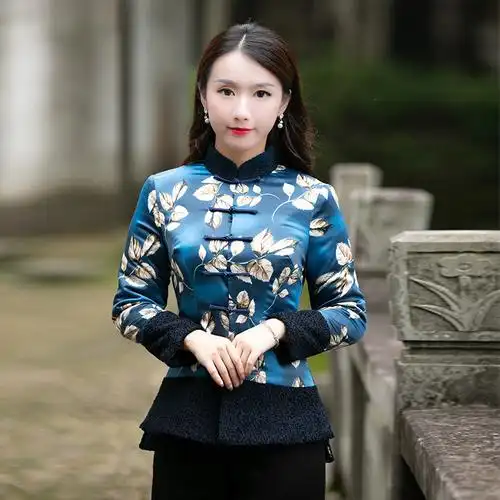 如意风凤姿专卖店的优惠券大全—如意风唐装女中国风冬装加厚短旗袍小