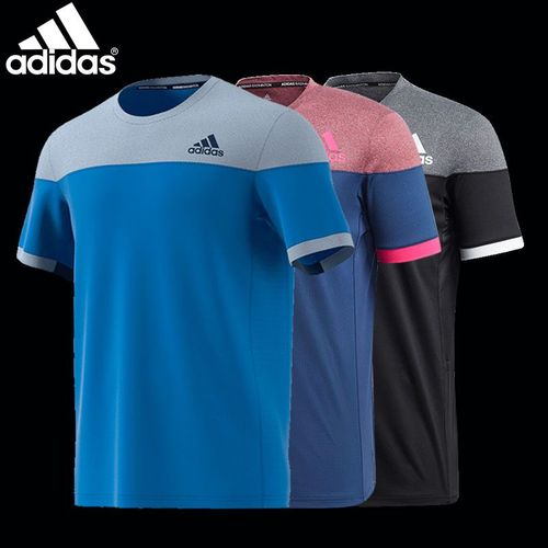 阿迪达斯羽毛球服男短袖透气高档t恤运动休闲潮流跑步速干衣夏季