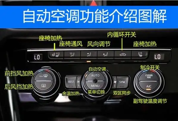 迈腾空调怎么切换冷风热风