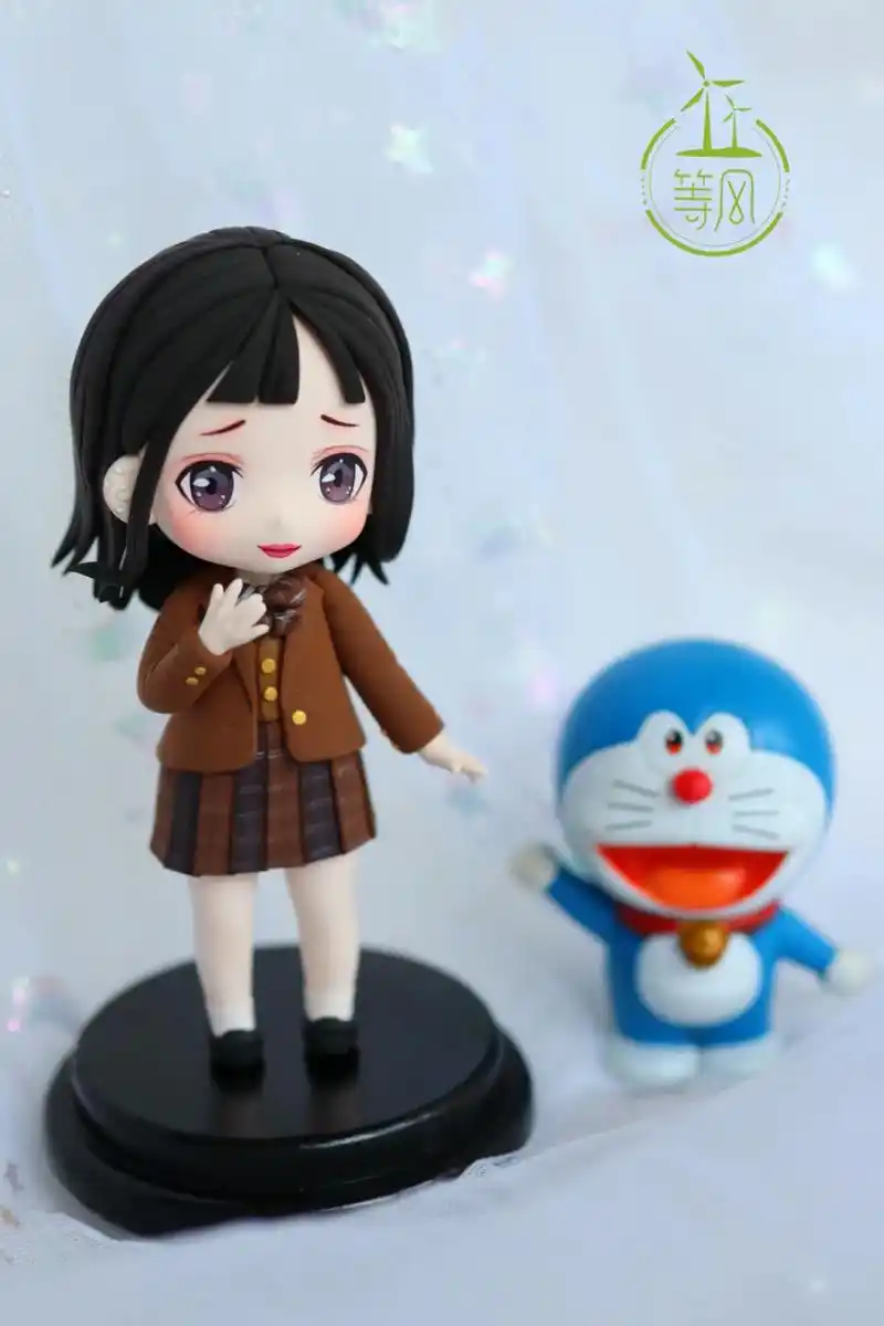 手工diy #敲可爱 #超轻粘土作品 真人转q粘土人偶定制 - 抖音