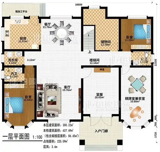 农村三层欧式自建房设计图带堂屋