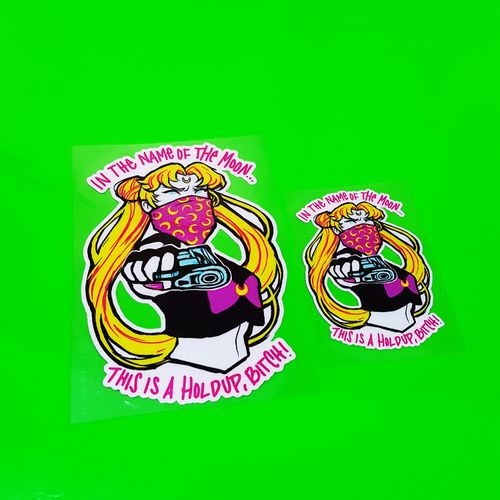 卡寺车贴卡通女战士贴纸创意可爱蒙面二次元反光贴订制个性搞笑贴