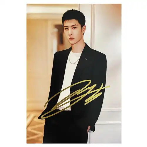 王一博to保真陈情海报写真君一肖写真签名亲笔文化