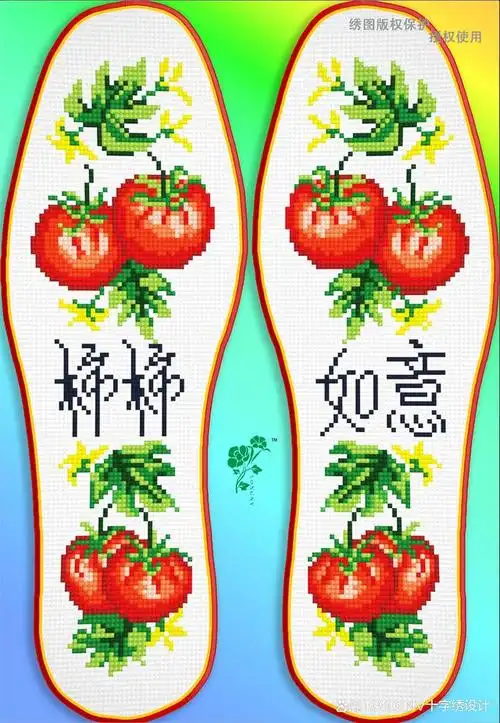 小格十字绣鞋垫图样欣赏!