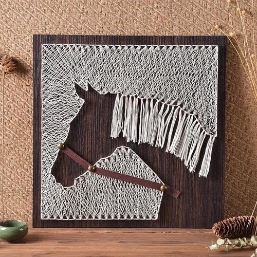 钉线画绕线画diy手工制作钉子画马弦丝画立体材料包创意定制礼物