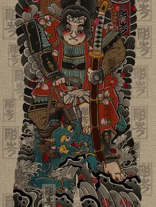 纹身师  #纹身  #日式老传统本月25号 ipad传统构图班开课一分钟构图