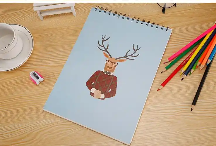 a4空白素描本手绘画本速写本学生用彩铅本儿童涂鸦加厚纸女活页本