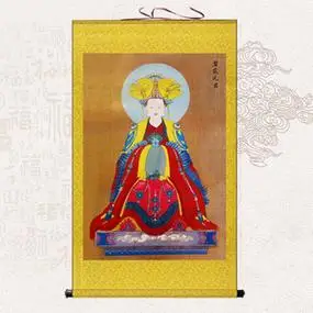 haojing11781淘宝泰山老母画像泰山奶奶挂画像碧霞元君挂画神像泰山
