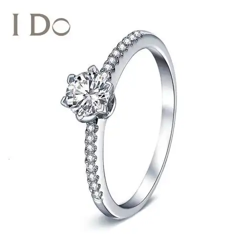 门店同款idothemoment系列18k金钻石戒指女30分求婚50分婚戒专柜正品
