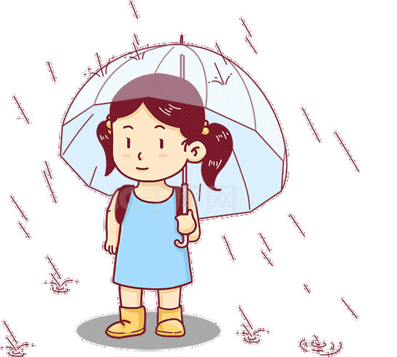 女孩雨伞