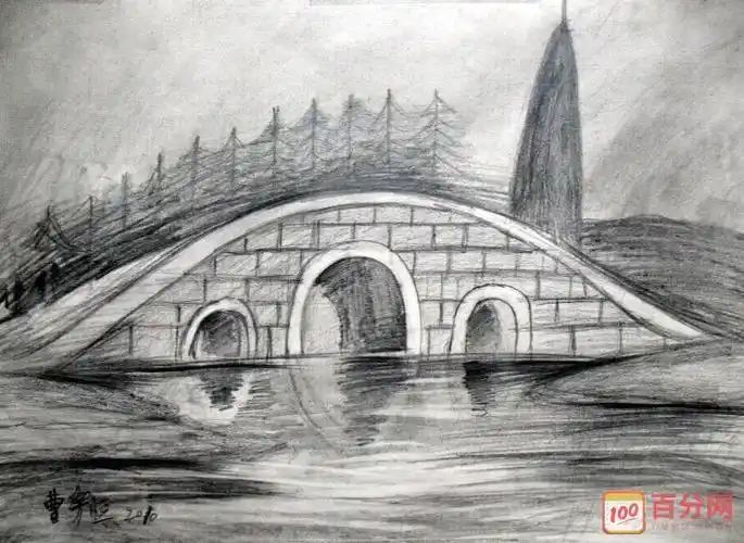 4页桥简笔画 桥的画法桥简笔画图片教程大桥素描简笔画小桥简笔画图片